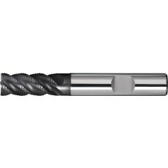 Schaftfräser DIN 6527L Typ NR-UNI D.6mm Einsatz-L.20mm VHM TiAlN HB Z.4 lang