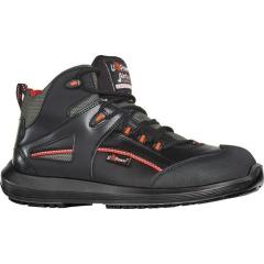 Sicherheitsstiefel Teak Gr.44 schwarz/rot Leder S3 SRC ESD EN20345