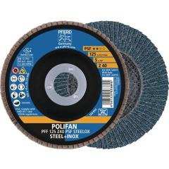Fächerschleifscheibe D.125mm K.80 fl.VA (INOX) ZK Z PFERD | 10 Stück