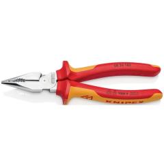 Spitzkombizange L.185mm pol.Mehrkomp.-Hülle verchr.VDE KNIPEX