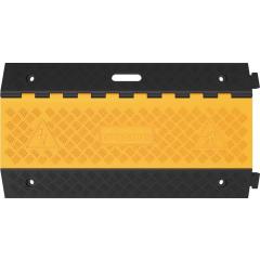 Schlauch- u.Kabelbrücke L900xB500xH50mm Gum.schwarz/gelb 5 Kanäle