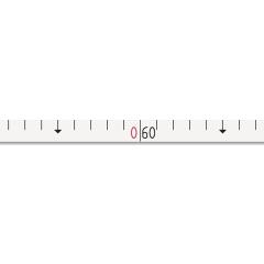 Rahmenbandmaß L.50m Band-B.13mm Acm EG II Alu.weiß Stahlmaßband TECWERK