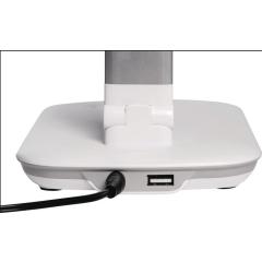 Schreibtischleuchte Alu./Ku.weiß H.425mm m.Standfuß LED MAUL