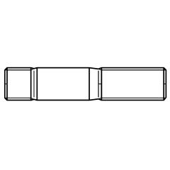 Stiftschrauben DIN 938 A 2 | M 20 x 60 mm | Edelstahl A2 | 10 Stück