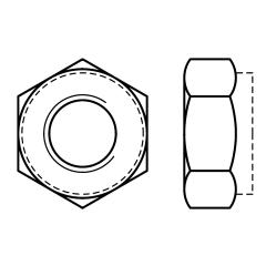 Sechskantmuttern DIN 982 | M 16 mm | Edelstahl A2 | 100 Stück