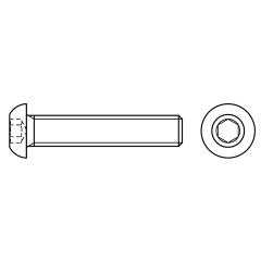 Flachkopfschrauben mit Innensechskant | ISO 7380-1 | M 4 x 4  | 500 Stück