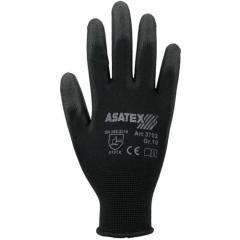 Handschuhe Gr.9 schwarz EN 388 PSA II Nyl.m.PU ASATEX | 12 Stück