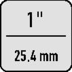 Steckschlüsseleinsatz IN 21 1 Zoll Innen-6-kant SW 19mm L.90mm GEDORE