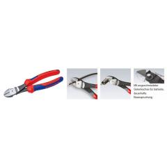 Kraftseitenschneider L.160mm pol.Form 0 2K-Hülle KNIPEX
