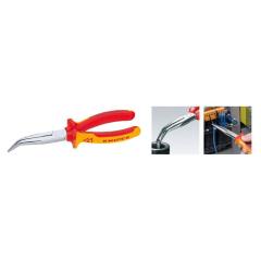 Flachrundzange L.200mm 40Grad gew.VDE Mehrkomp.-Hüllen KNIPEX