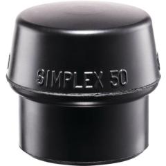 Schonhammerkopf SIMPLEX Kopf-Ø 50mm Gum.schwarz mittelh.HALDER