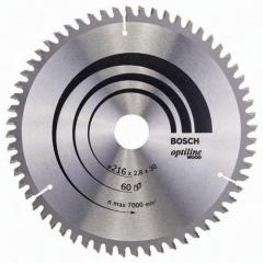 Kreissägeblatt AD 216mm Z.60 WZ/N Bohr.30mm Schnitt-B.2,8mm HM BOSCH