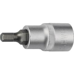 Steckschlüsseleinsatz 1/2 Zoll Innen-6-kant SW 6mm L.55mm TECWERK