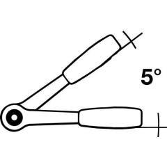 Schwenk- u.U.-Knarre Zyklop Speed 1/4 Zoll Anz.Z.72 L.152mm 2K-Griff WERA