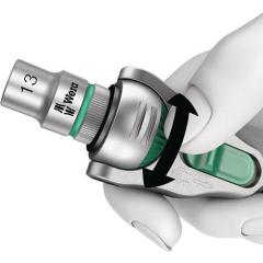 Schwenk- u.U.-Knarre Zyklop Speed 1/4 Zoll Anz.Z.72 L.152mm 2K-Griff WERA