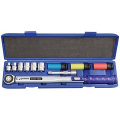 Drehmomentschlüsselset 12tlg.40-200 Nm 1/2 Zoll 9 Einsätze/Verlängerung PROMAT