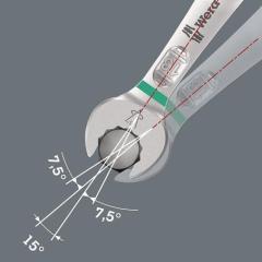 Ringmaulschlüssel 6003 Joker SW 16mm L.182mm Form A CV-Stahl WERA