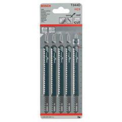 Stichsägeblatt T 344 D Speed for Wood L.152mm Zahnteilung 4mm HCS 5er Pack Bosch