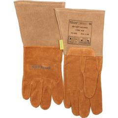 Schweißerhandschuhe Gr.XXL (10,5) orange Schweins-/Wildleder/Softtouch 5 PA | 5 Stück