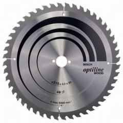 Kreissägeblatt Optiline Wood AD 315mm Z.48 WZ Bohr.30mm Schnitt-B.3,2mm HM BOSCH