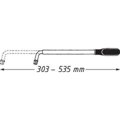 Radmutternschlüssel 722 12,5 mm(1/2 Zoll) L.min.303mm L.max.535mm HAZET
