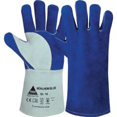 Schweißerhandschuhe Mühlheim Blue Gr.12 blau/grau Rindspaltleder | 6 Stück