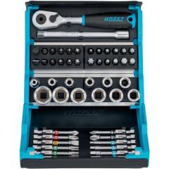 Steckschlüssel- u.Bitsortiment 50-tlg.6Kt./Schlitz/PH/PZD/TX HAZET