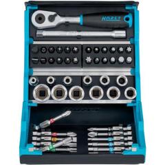 Steckschlüssel- u.Bitsortiment 50-tlg.6Kt./Schlitz/PH/PZD/TX HAZET
