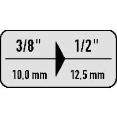 Vergrößerungsstück 781 B 3/8  Antr.3/8 Zoll Abtrieb 1/2 Zoll L.36,0mm WERA