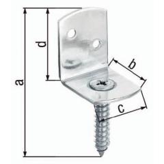 Flechtzaunhalter 83x32x30x38mm VA ma L-Form GAH | 50 Stück