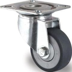 Lenkrolle D.75mm Trgf.75kg m.Platte Gum.grau PROMAT