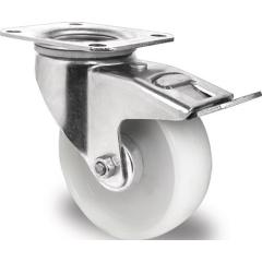 Lenkrolle D.80mm Trgf.130kg m.Festst.PA 105x80mm TECWERK