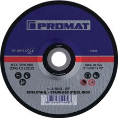 Trennscheibe INOX D115x1mm ger.INOX Bohr.22,23mm PROMAT | 25 Stück