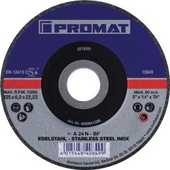 Schruppscheibe D115xS6mm gekr.INOX Bohr.22,23mm PROMAT | 10 Stück