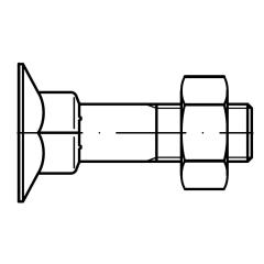 DIN 605 mit Mutter | M 10 x 70 mm | 100 Stück