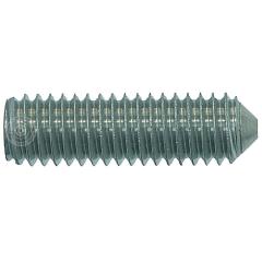 Gewindestifte mit Spitze DIN 914 (ISO 4027) | Stahl 45 H galvanisch verzinkt | M 4 x 6 mm  | 1000 Stück