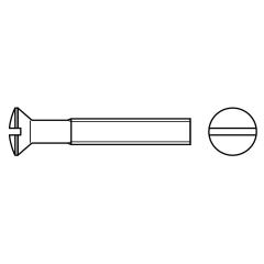 Linsen-Senkschrauben DIN 964 | M 6 x 105 mm | Edelstahl A2 | 50 Stück