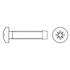 Gewindefurchende Schrauben mit Linsenkopf und PZ | DIN 7500 | CM 3 x 4 -Z | 1000 Stück