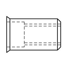 Blindniet-Muttern, rund, offen, kleiner Senkkopf 90° | M 4 /0,5 -3,0 | 500 Stück