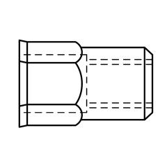 Blindniet-Muttern | M 4 /0,5 -2,0 | galv. Verzinkt | 500 Stück