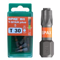 SPAX-Torx Bit mit Zapfen T30, Länge: 25 mm - 5 Stück