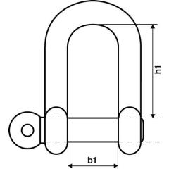 Schäkel Trgf.100kg Bügel/Bolzen 6mm ger.Form VE=50 St. | 50 Stück