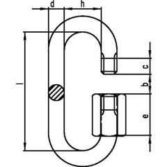 Kettenschnellverschluss Gr.6 Innen-H.45mm Öffnungs-W.7,5mm ZN | 100 Stück