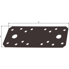 Flachverb.EN 14545 L.96mm B.35mm S.2,5mm STA schwarz ku.-besch.GAH | 50 Stück