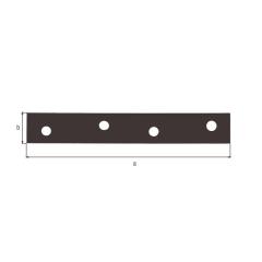 Flachverb.L.100mm B.15mm S.1,75mm STA schwarz ku.-besch.GAH | 100 Stück