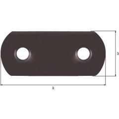 Flachverb.L.37mm B.16mm S.1,5mm STA schwarz ku.-besch.GAH | 100 Stück