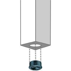 Kunststoffglocke D.52mm Trgf.50kg Einpresstiefe 18mm harte BD BS ROLLEN