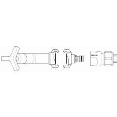 Übergangsstück GEKA plus-Stecksystem MS verchr.Klaue u.Stecker GEKA | 5 Stück