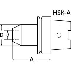 Flächenspannfutter DIN 69893A Weldon Spann-D.14mm HSK-A63 A.-L.80mm PROMAT