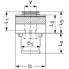 Schnellwechseleinsatz SES 6mmx4,9mm Gr.1 f.DIN 374/376 M8